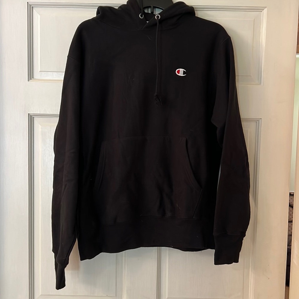 Champion Black reverse weave hoodie